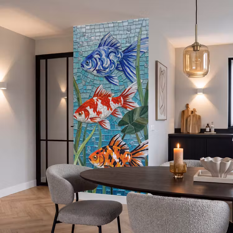 Behang - Vis - Mozaïek - Onderwater - Kleurrijk - Dieren — 5