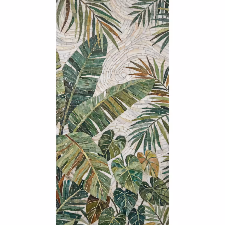 Behang - Planten - Tropisch - Mozaïek - Natuur - Groen — 2
