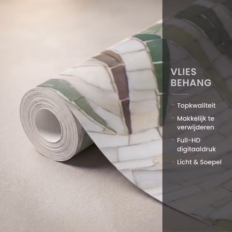 Behang - Planten - Tropisch - Mozaïek - Natuur - Groen — 3