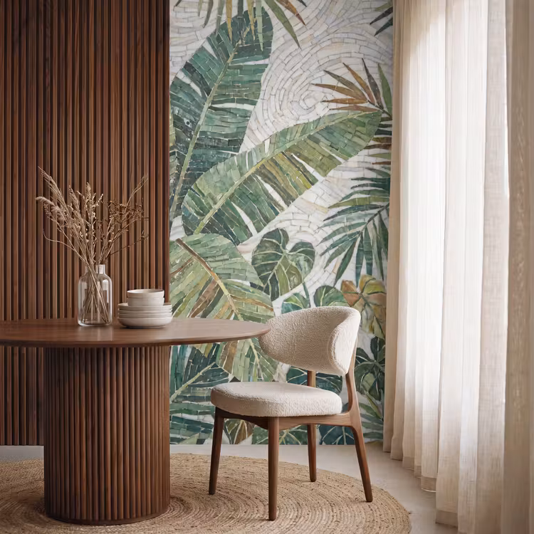 Behang - Planten - Tropisch - Mozaïek - Natuur - Groen — 4