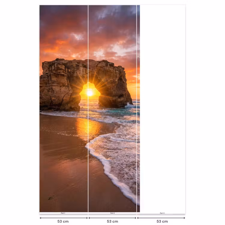 Behang - Kust - Rots - Zonsondergang - Zee - Natuur — 6