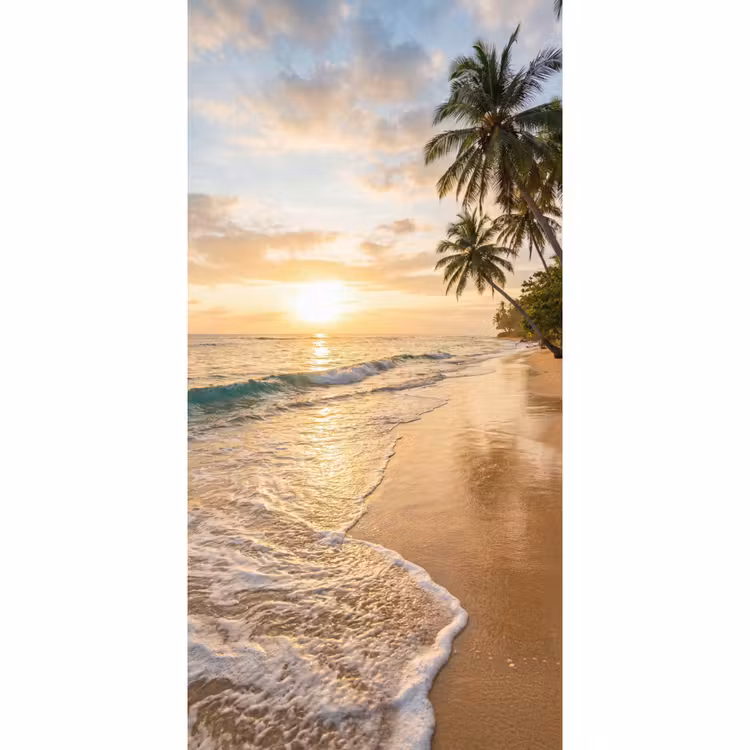 Behang - Strand - Zonsondergang - Tropisch - Natuur - Goud — 2