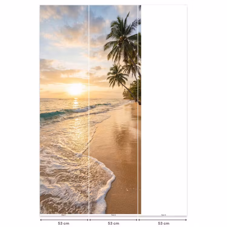 Behang - Strand - Zonsondergang - Tropisch - Natuur - Goud — 6