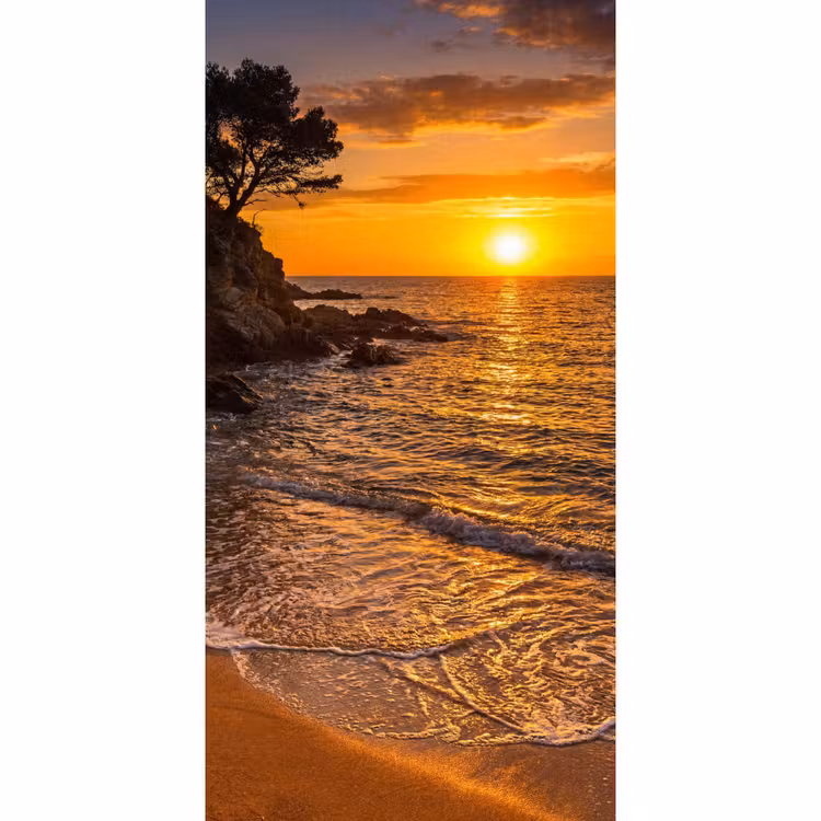 Behang - Zee - Kust - Zonsondergang - Natuur - Oranje — 2