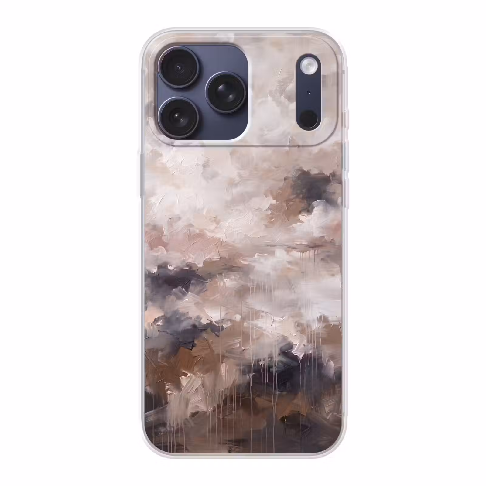 Telefoonhoesje Softcase - Abstract - Textuur - Kunst - Modern - Beige — 1