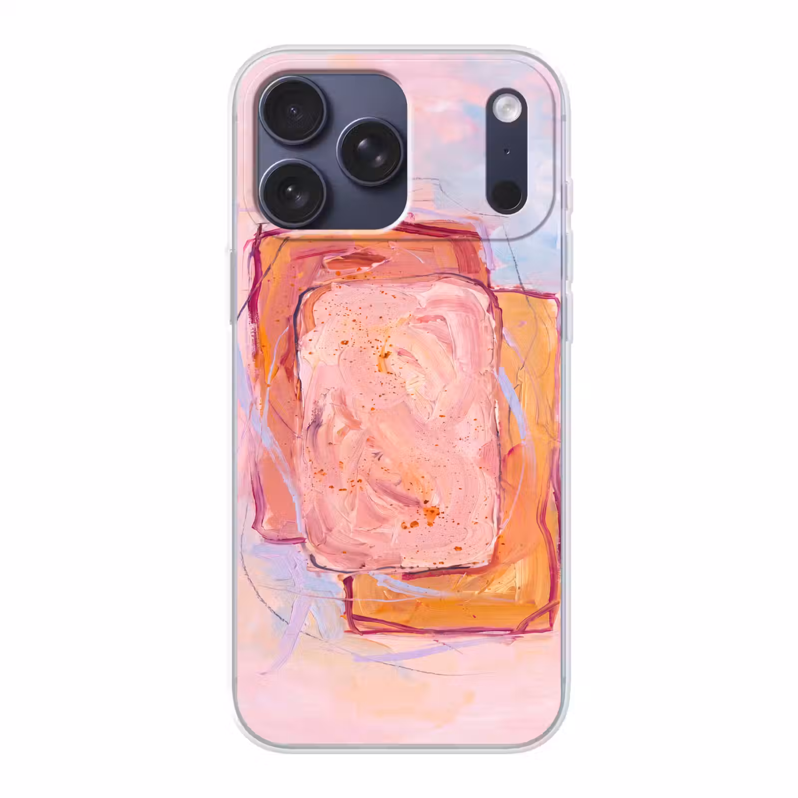 Telefoonhoesje Softcase - Abstract - Vormen - Modern - Roze — 1