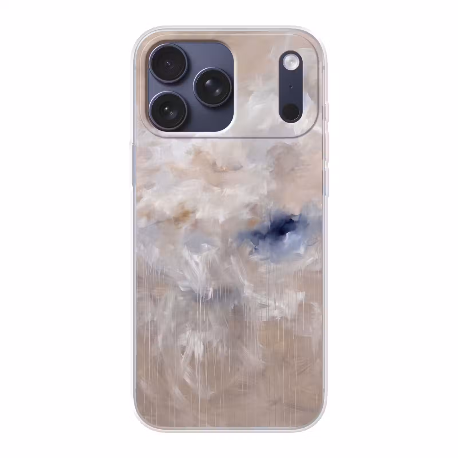 Telefoonhoesje Softcase - Abstract - Wolken - Sfeer - Modern - Beige — 1