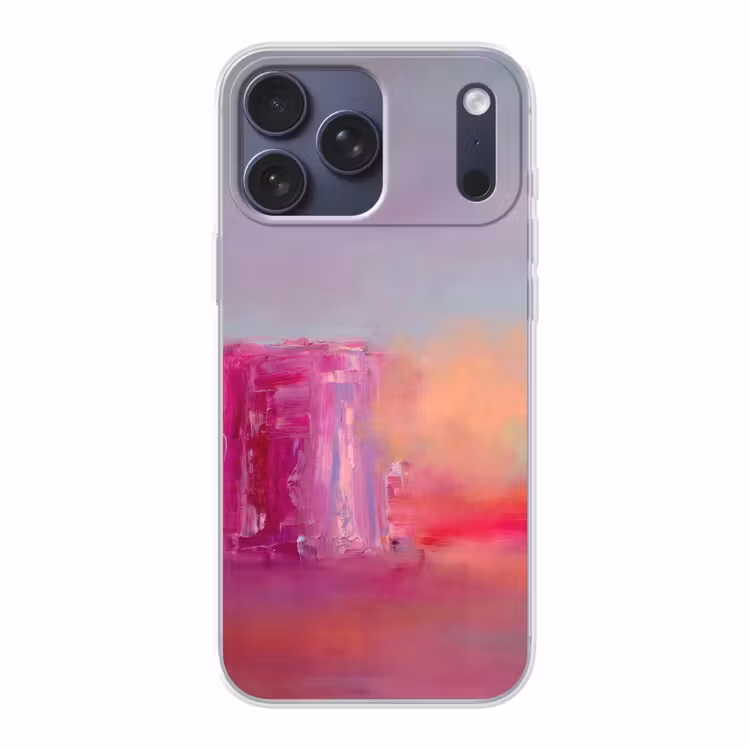 Telefoonhoesje Softcase - Abstract - Kleuren - Modern - Roze — 1