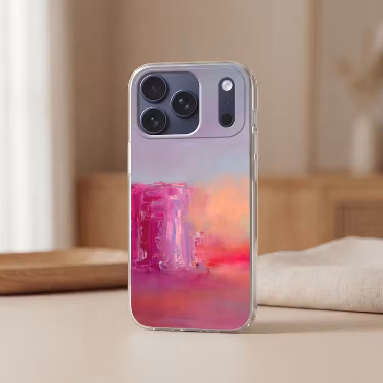 Telefoonhoesje Softcase - Abstract - Kleuren - Modern - Roze — 3