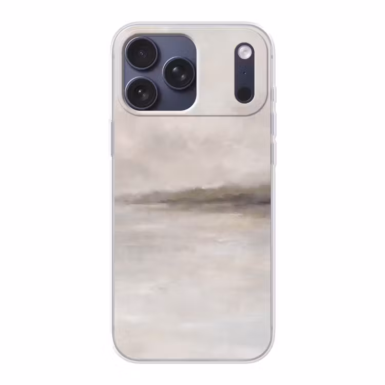 Telefoonhoesje Softcase - Abstract - Landschap - Nevel - Modern - Grijs — 1