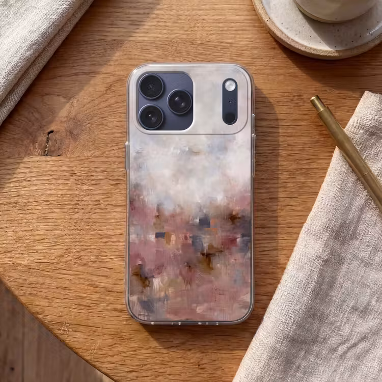 Telefoonhoesje Softcase - Abstract - Vloeiend - Kunst - Modern - Beige — 2