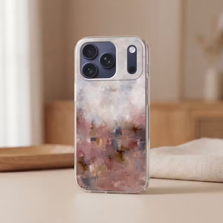 Telefoonhoesje Softcase - Abstract - Vloeiend - Kunst - Modern - Beige — 3