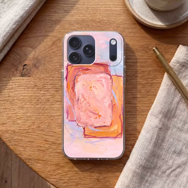 Telefoonhoesje Softcase - Abstract - Vormen - Modern - Roze — 2