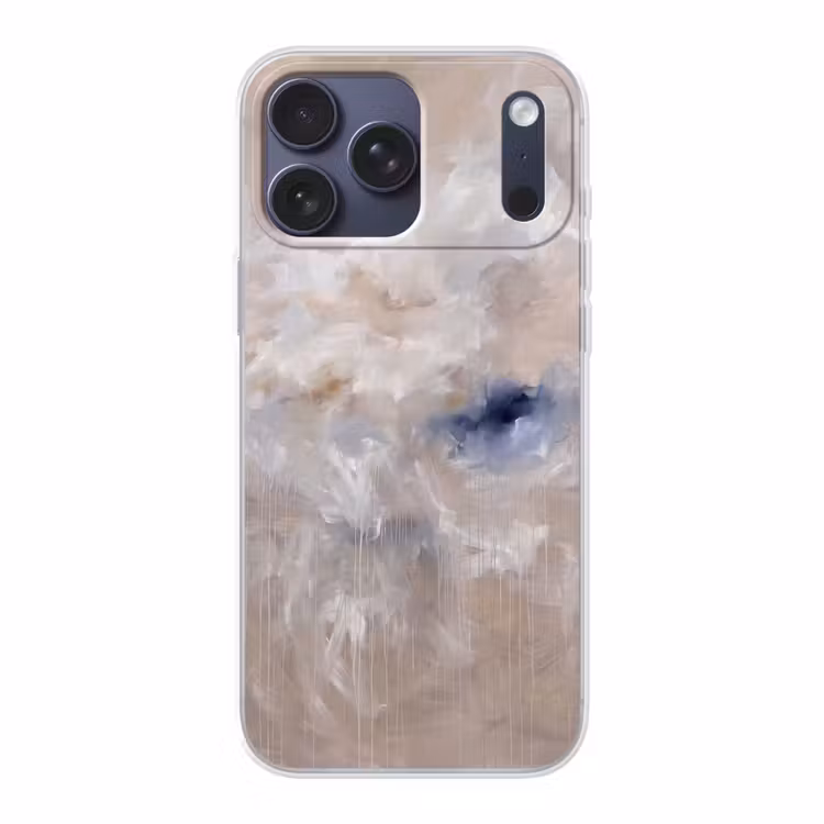 Telefoonhoesje Softcase - Abstract - Wolken - Sfeer - Modern - Beige — 1