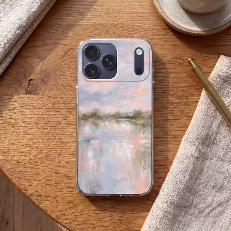 Telefoonhoesje Softcase - Natuur - Landschap - Abstract - Water - Groen — 2