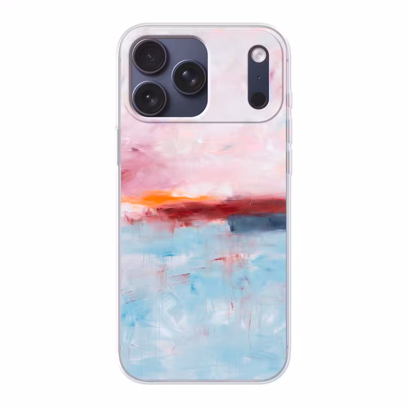 Telefoonhoesje Softcase - Abstract - Kleuren - Modern - Kunst - Roze — 1