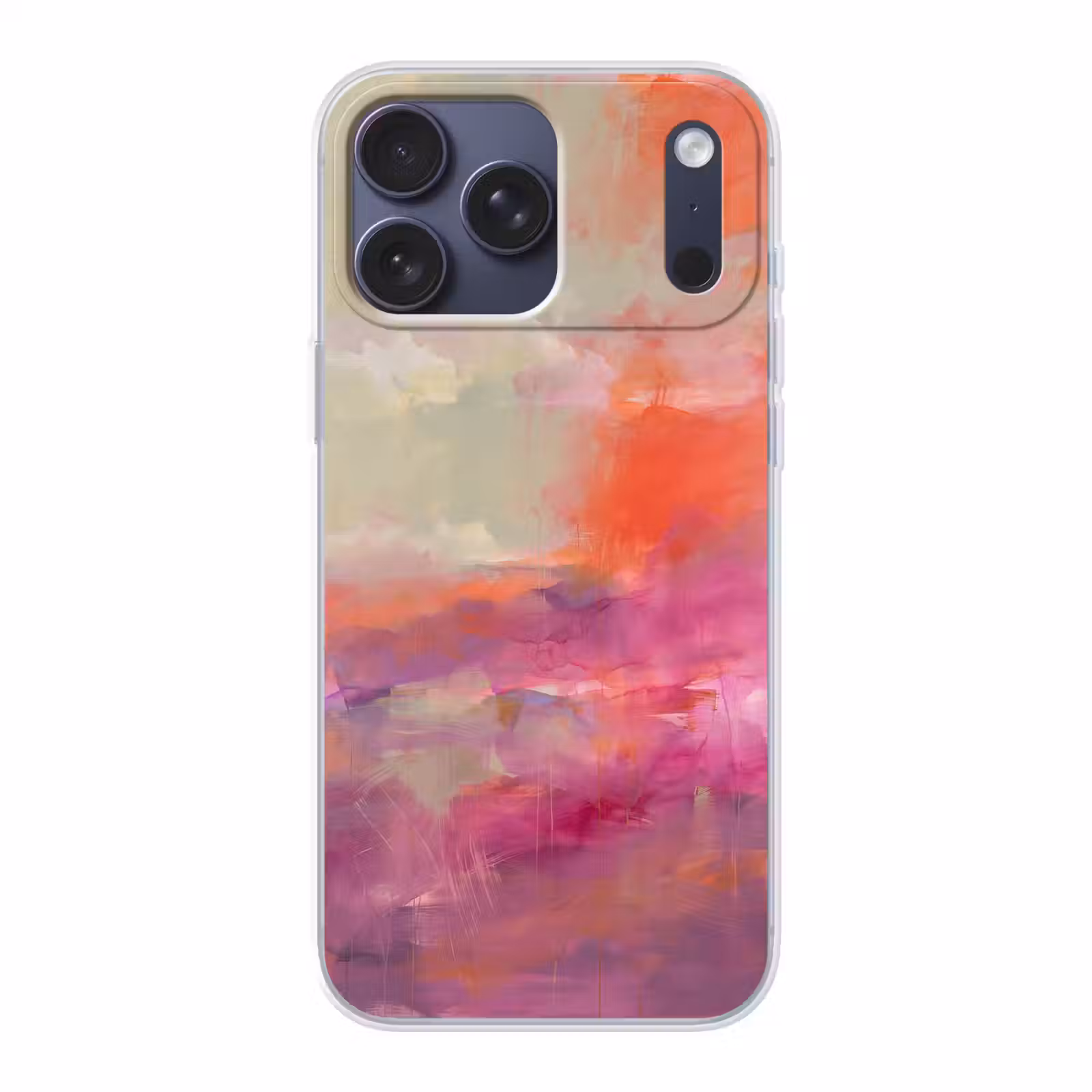 Telefoonhoesje Softcase - Kunst - Vloeiend - Overgangen - Oranje — 1