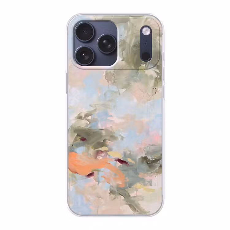 Telefoonhoesje Softcase - Abstract - Borstelstreken - Kunst - Modern - Pastel — 1