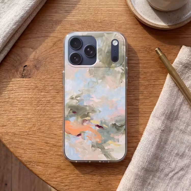 Telefoonhoesje Softcase - Abstract - Borstelstreken - Kunst - Modern - Pastel — 2