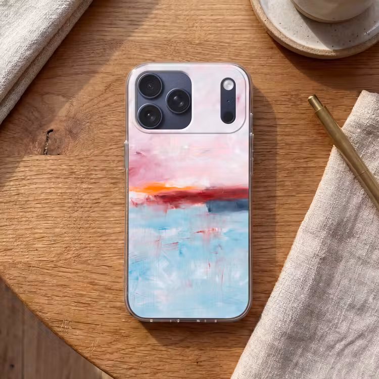 Telefoonhoesje Softcase - Abstract - Kleuren - Modern - Kunst - Roze — 2