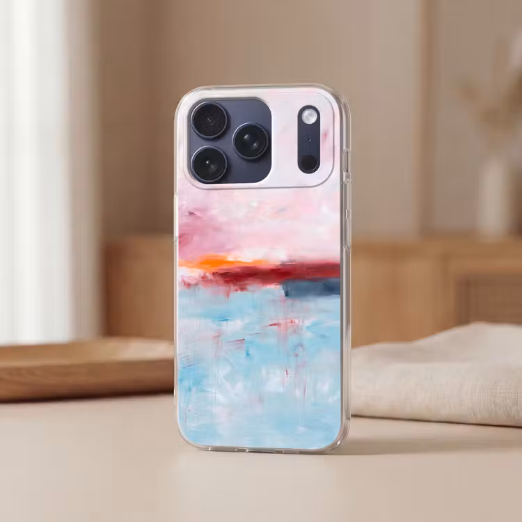 Telefoonhoesje Softcase - Abstract - Kleuren - Modern - Kunst - Roze — 3