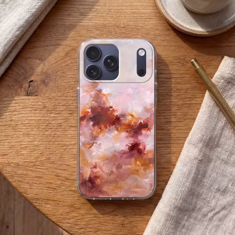 Telefoonhoesje Softcase - Abstract - Kleurrijk - Kunst - Modern - Roze-Rood — 2