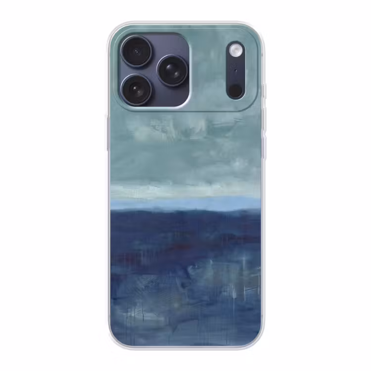 Telefoonhoesje Softcase - Abstract - Lagen - Rust - Modern - Blauw — 1