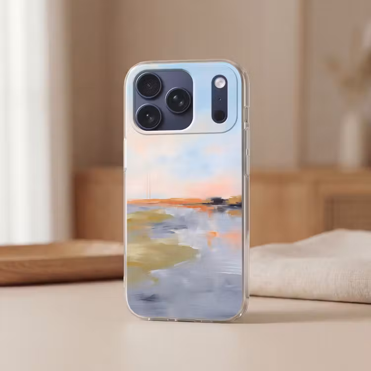Telefoonhoesje Softcase - Abstract - Landschap - Horizon - Modern - Kleurrijk — 3
