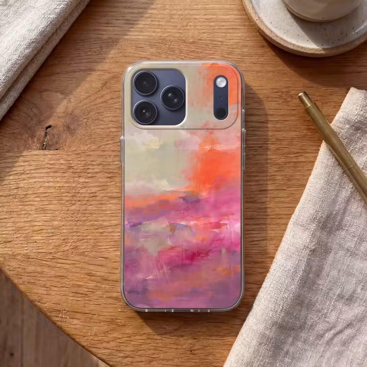 Telefoonhoesje Softcase - Kunst - Vloeiend - Overgangen - Oranje — 2