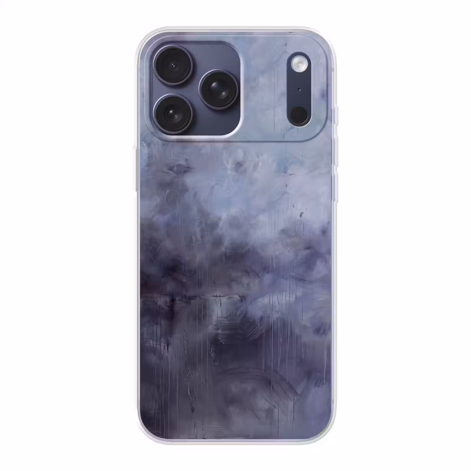 Telefoonhoesje Softcase - Abstract - Kwaststreken - Modern - Kunst - Grijs — 1