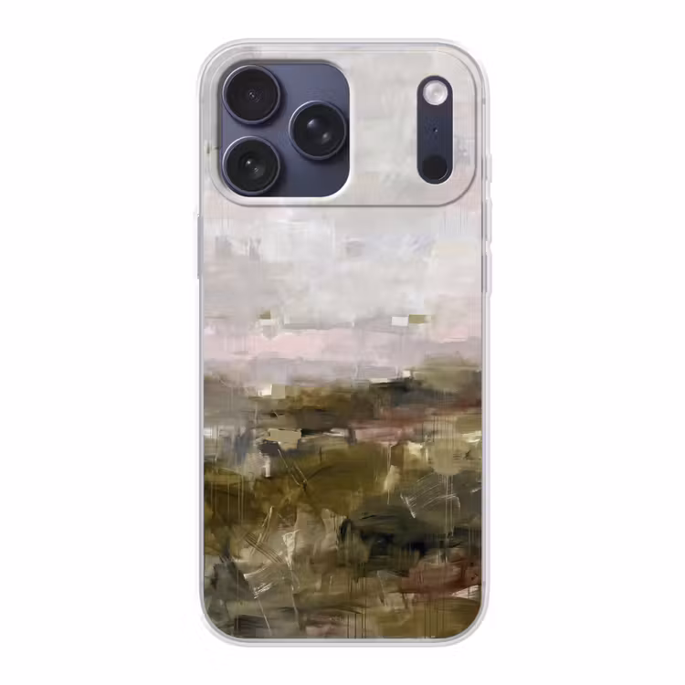 Telefoonhoesje Softcase - Abstract - Gelaagd - Kunst - Modern - Grijs-Groen — 1
