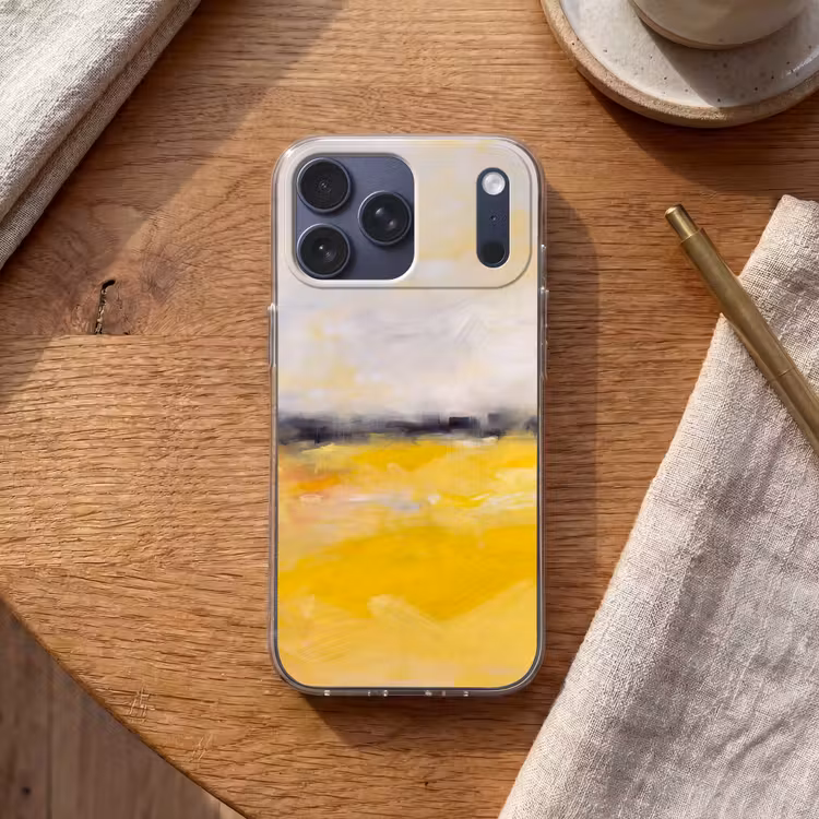 Telefoonhoesje Softcase - Abstract - Landschap - Modern - Geel — 2