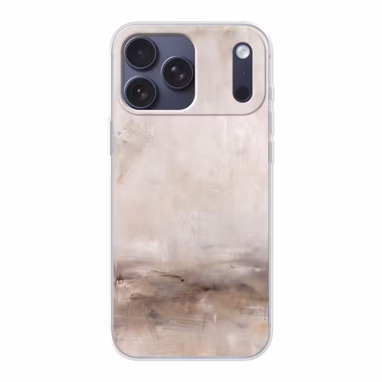 Telefoonhoesje Softcase - Abstrakt - Landschap - Modern - Beige - Kunst — 1