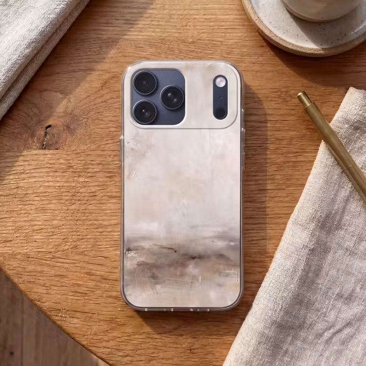 Telefoonhoesje Softcase - Abstrakt - Landschap - Modern - Beige - Kunst — 2