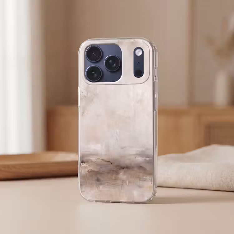 Telefoonhoesje Softcase - Abstrakt - Landschap - Modern - Beige - Kunst — 3