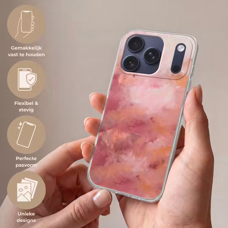 Telefoonhoesje Softcase - Kunst - Vloeiend - Pastel - Abstract — 4
