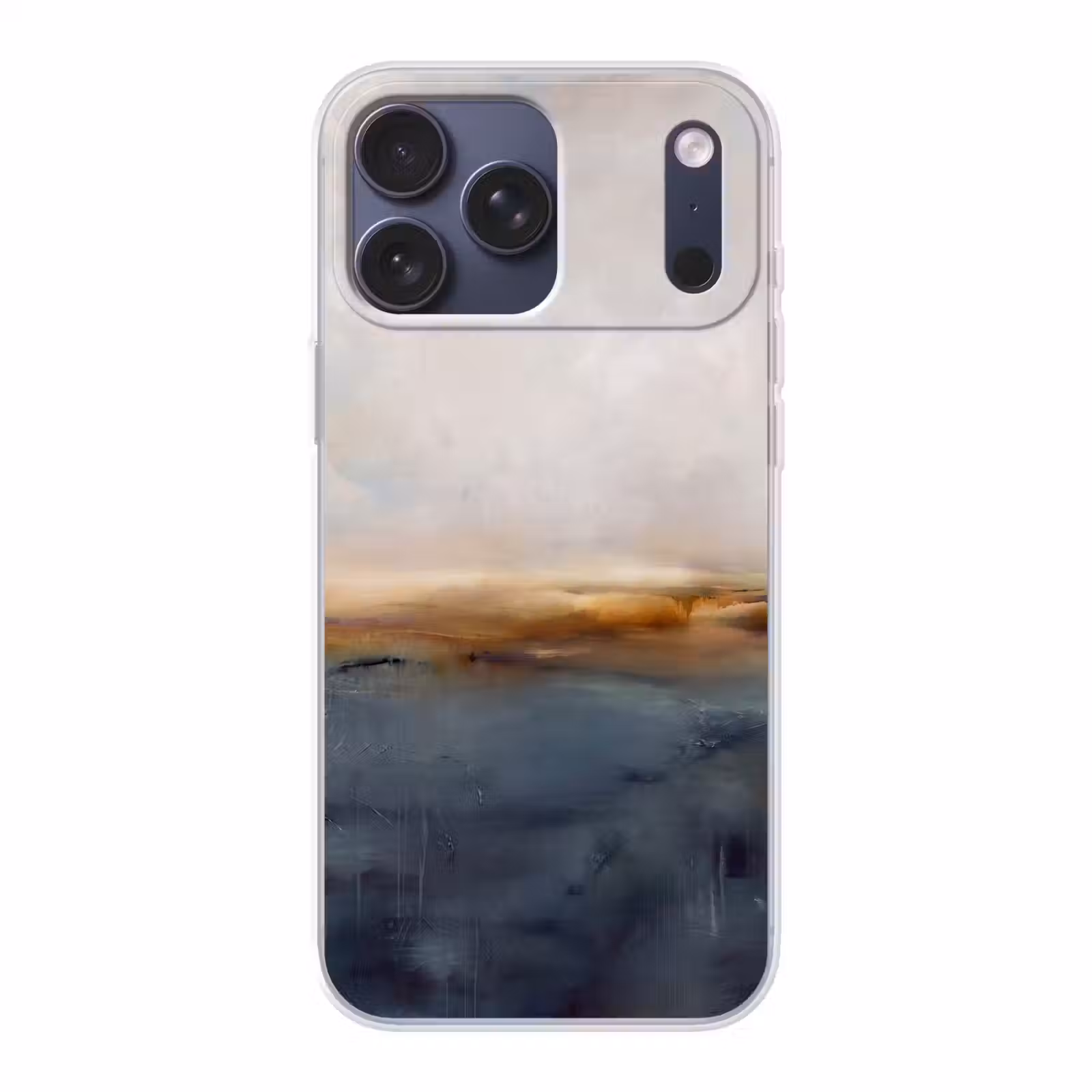 Telefoonhoesje Softcase - Abstract - Horizon - Water - Modern - Beige — 1