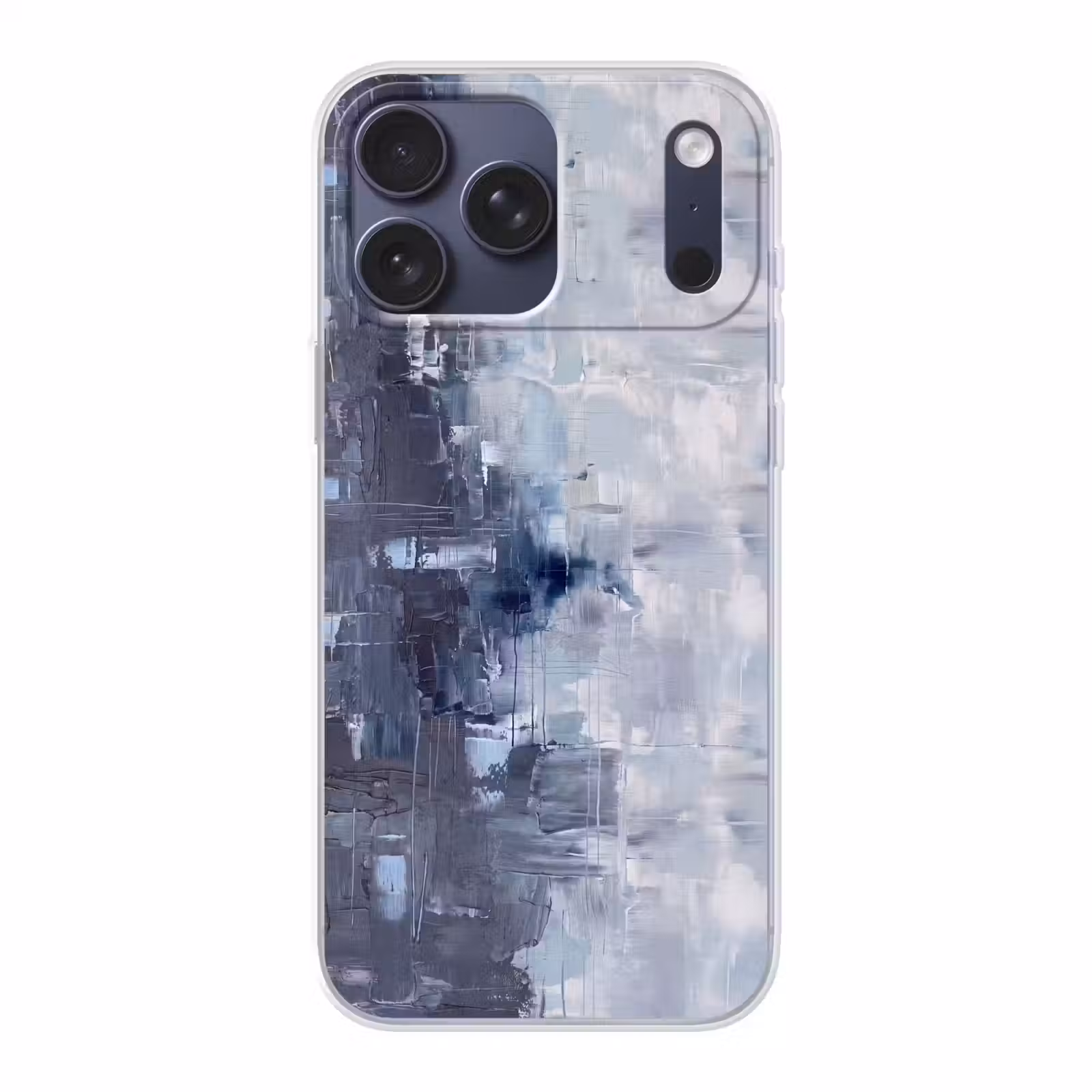 Telefoonhoesje Softcase - Abstract - Textuur - Kunst - Modern - Blauw — 1