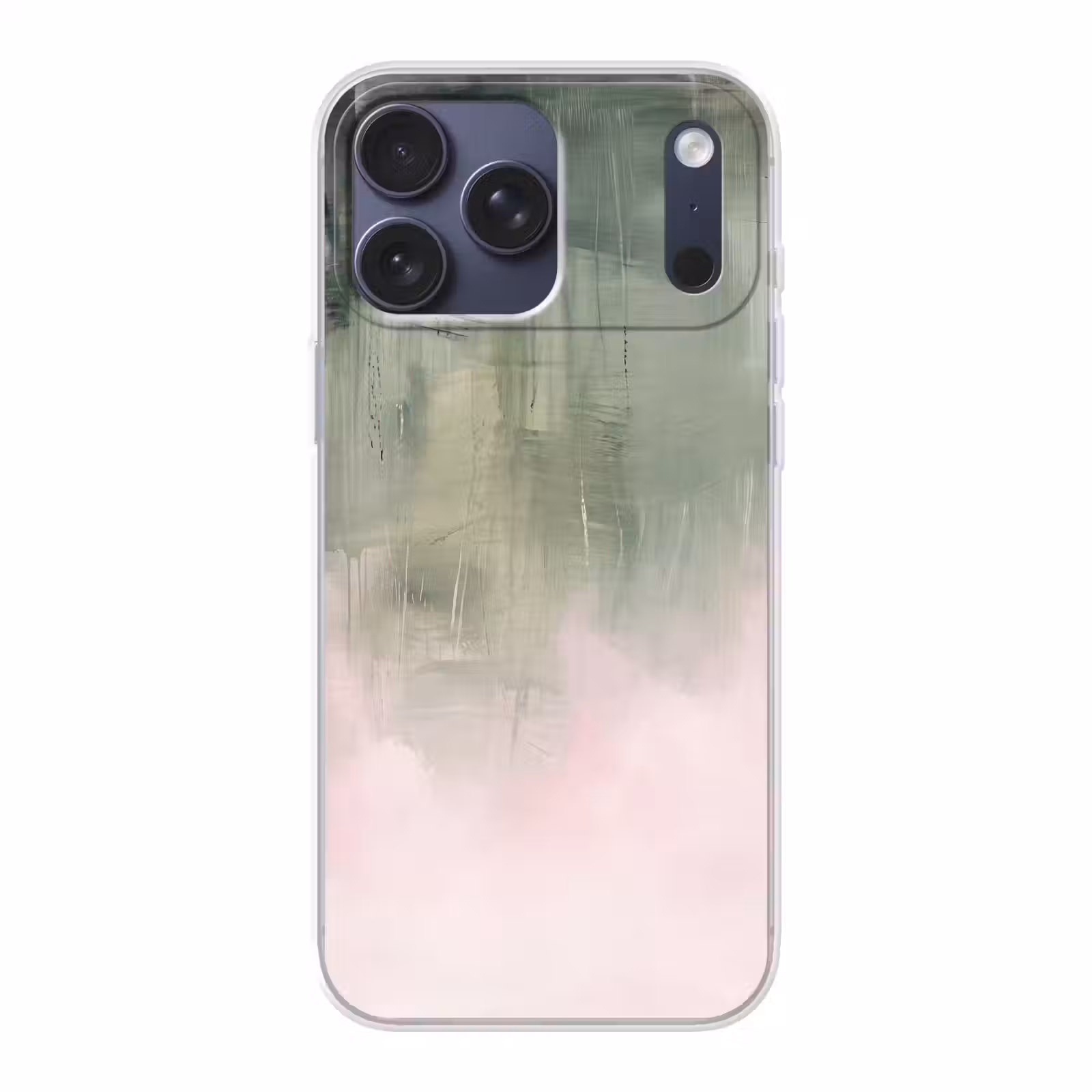 Telefoonhoesje Softcase - Kunst - Abstract - Modern - Groen - Roze — 1