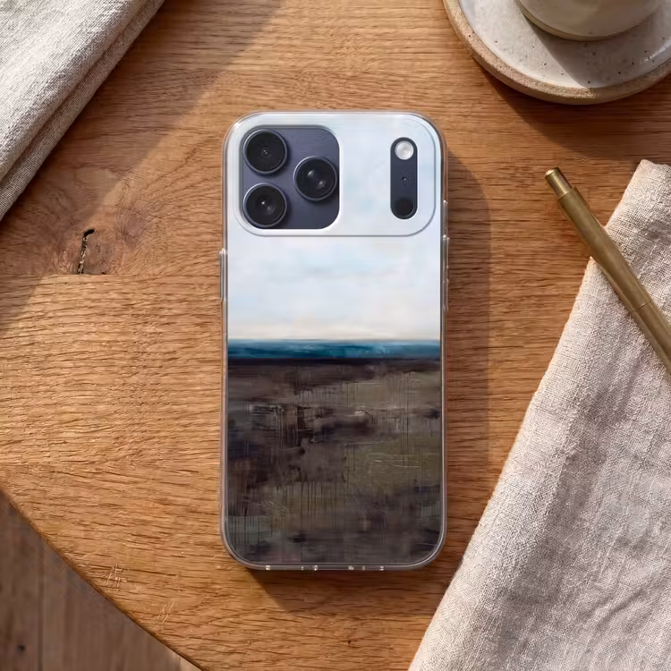 Telefoonhoesje Softcase - Abstract - Landschap - Horizon - Blauw - Modern — 2