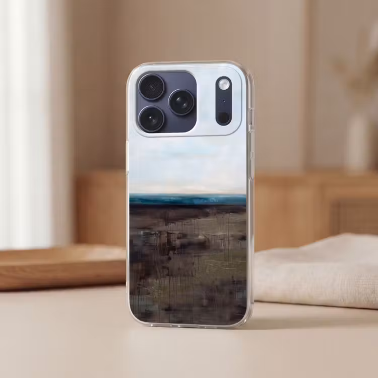 Telefoonhoesje Softcase - Abstract - Landschap - Horizon - Blauw - Modern — 3