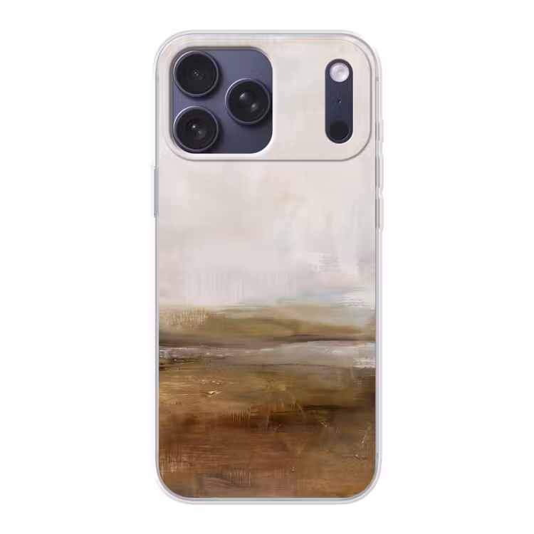 Telefoonhoesje Softcase - Abstract - Landschap - Natuur - Beige - Bruin — 1