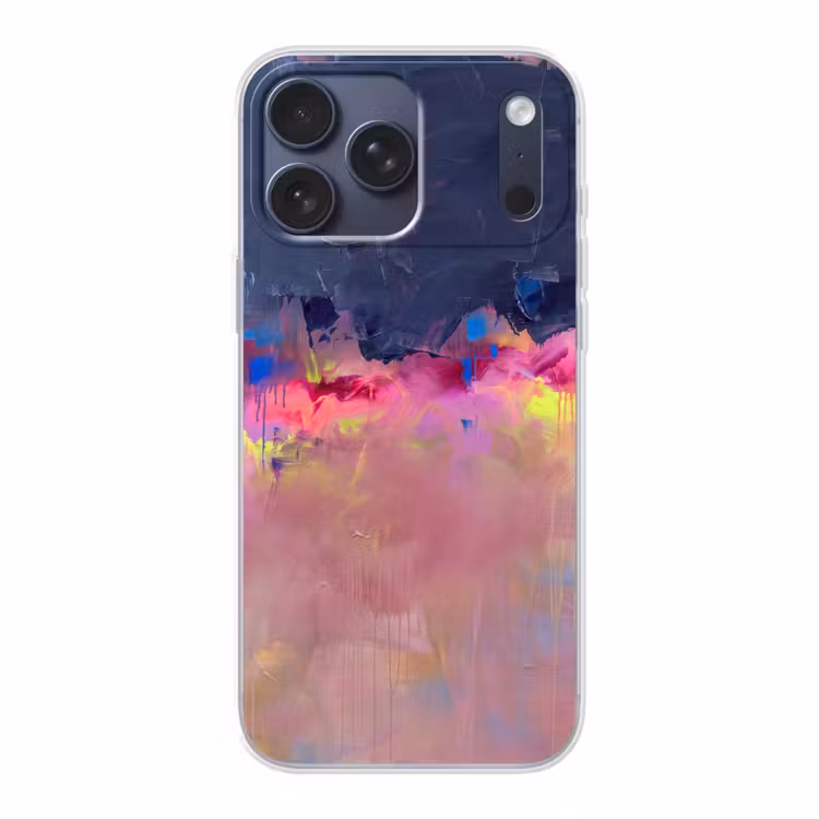 Telefoonhoesje Softcase - Abstract - Textuur - Kleuren - Modern - Roze — 1