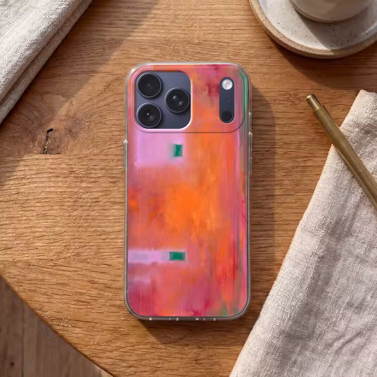 Telefoonhoesje Softcase - Abstract - Vlakken - Kunst - Modern - Oranje — 2