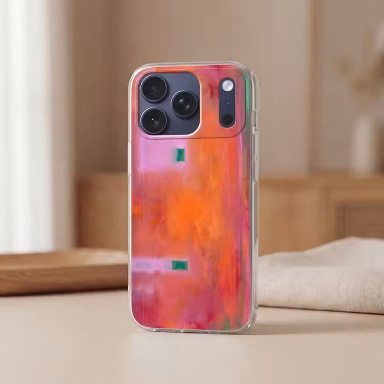 Telefoonhoesje Softcase - Abstract - Vlakken - Kunst - Modern - Oranje — 3