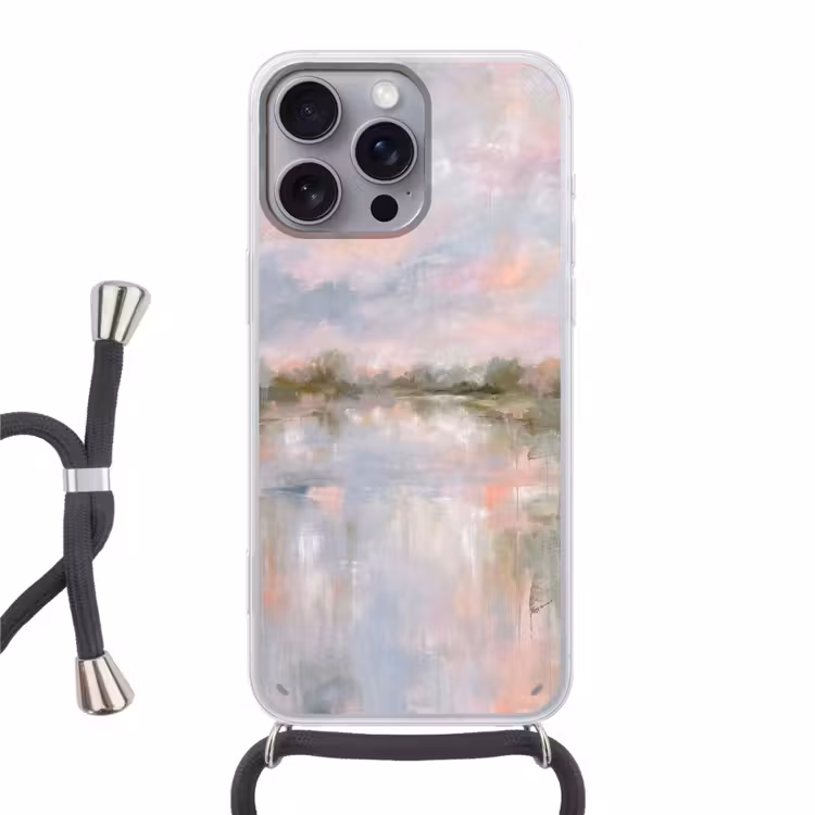 Telefoonhoesje met koord - Natuur - Landschap - Abstract - Water - Groen — 1
