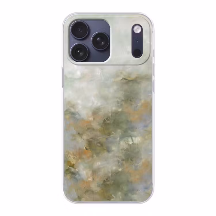 Telefoonhoesje Softcase - Abstract - Groen - Beige - Modern - Kunst — 1