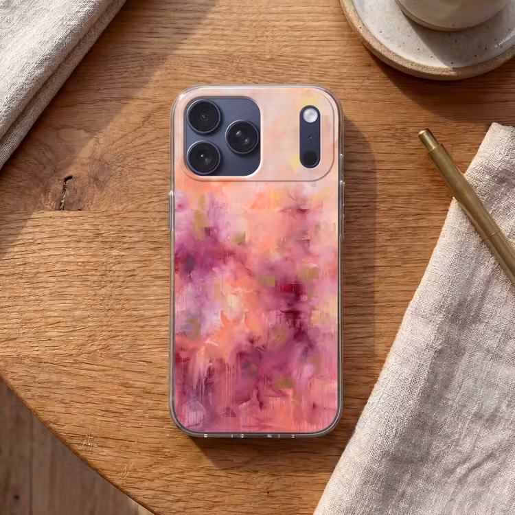 Telefoonhoesje Softcase - Abstract - Kleuren - Modern - Roze - Paars — 2