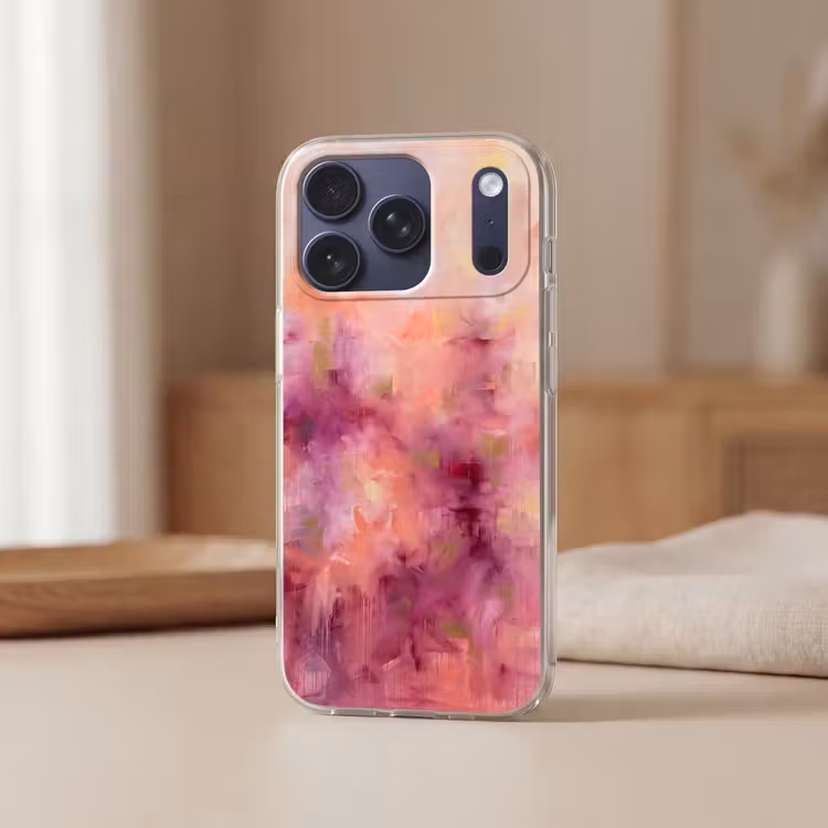 Telefoonhoesje Softcase - Abstract - Kleuren - Modern - Roze - Paars — 3