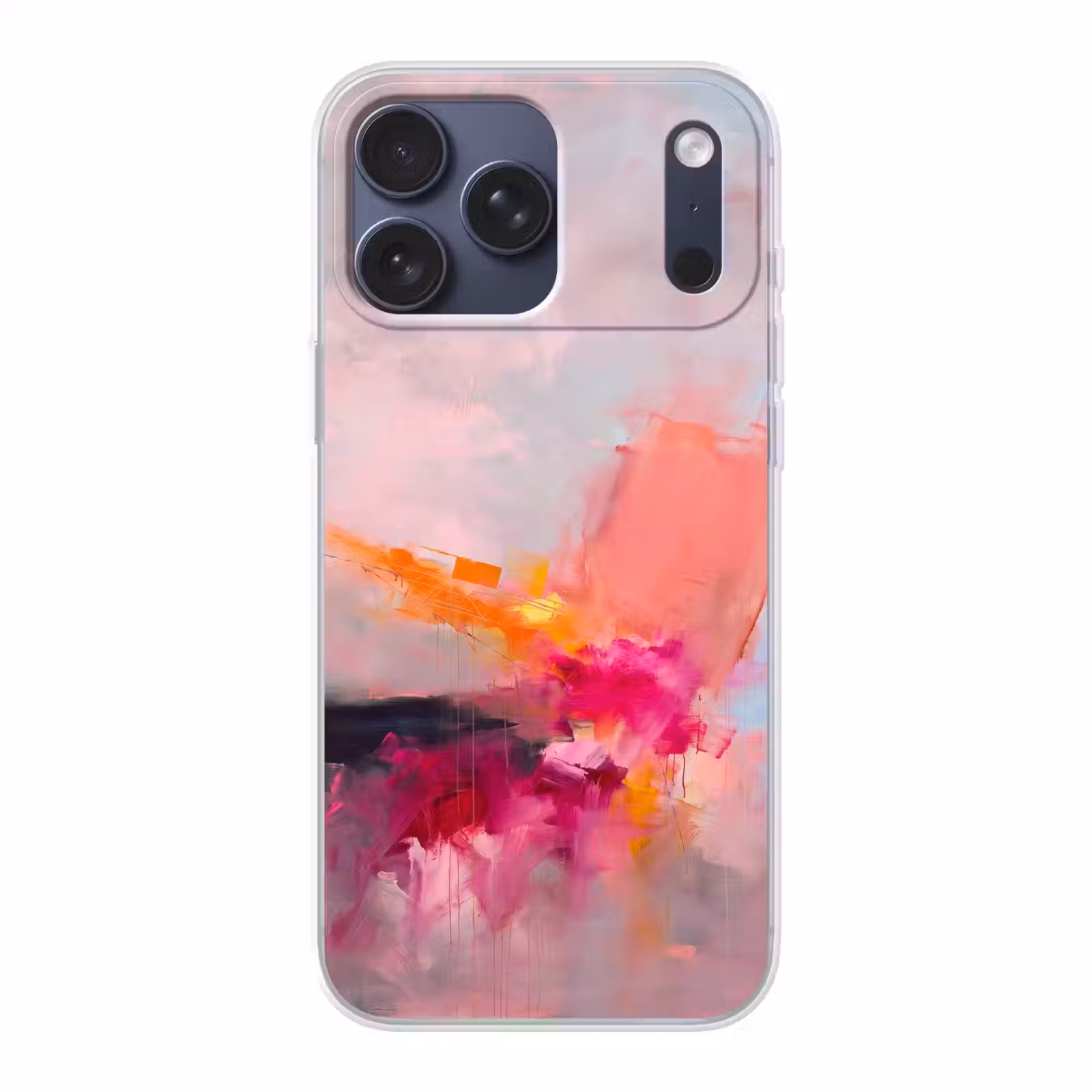 Telefoonhoesje Softcase - Abstract - Kleurrijk - Modern - Roze — 1